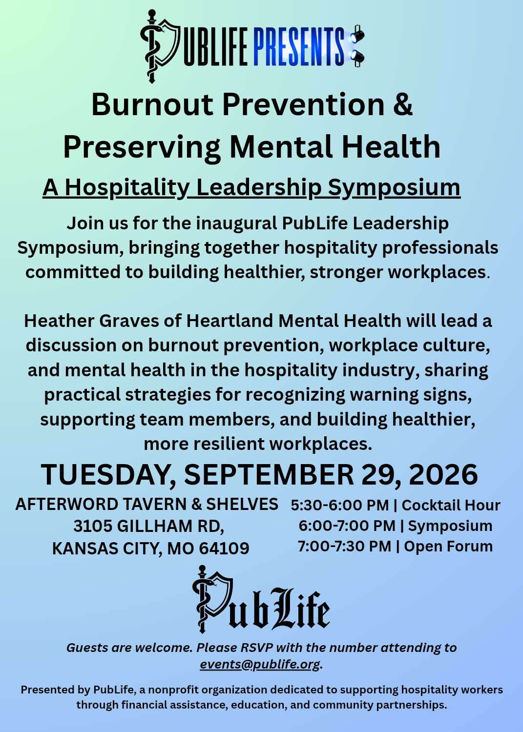 PubLife Presents: Burnout Prevention & Preserving Mental Health